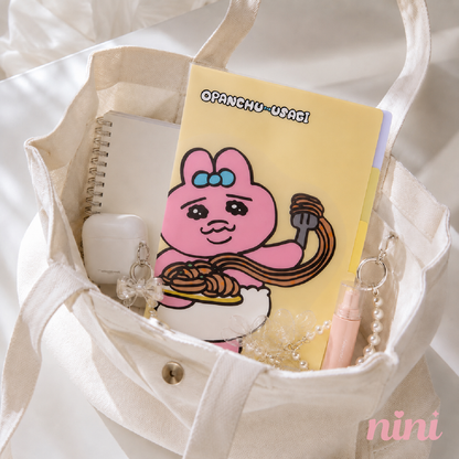 【おぱんちゅうさぎ】ダイカットポケット 3インデックス クリアファイル🍝