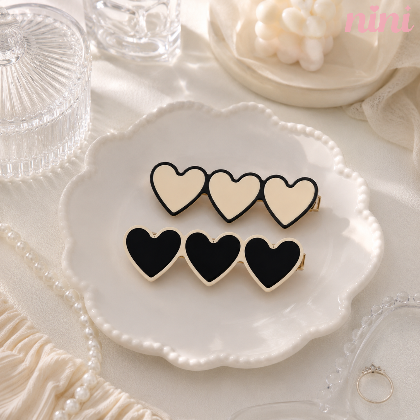 Twinkle Hearts Hair Clip