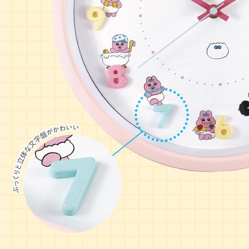 【おぱんちゅうさぎ】アイコンウォールクロック（ピンク